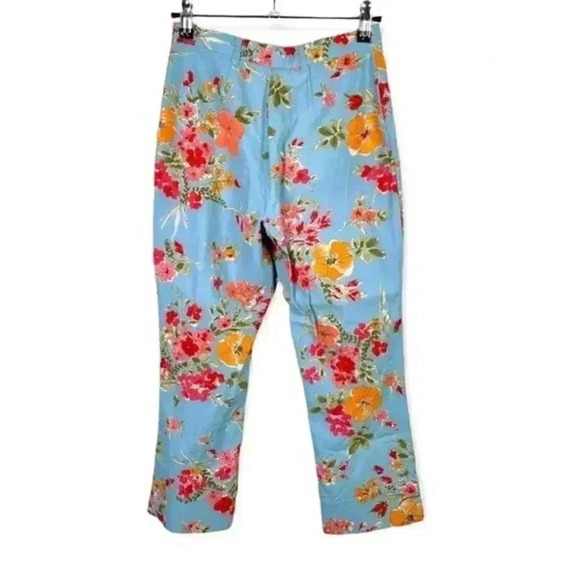 Moschino Cheap And Chic Blue Bright Floral Straight Leg Pant - Picture 3 of 8